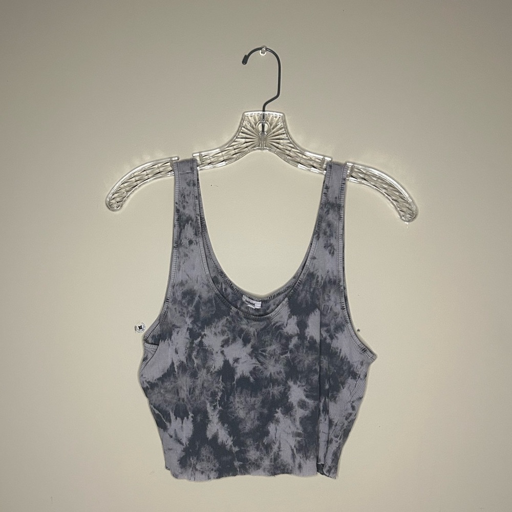 Garage Purple Tie Dye Cropped Tank Top